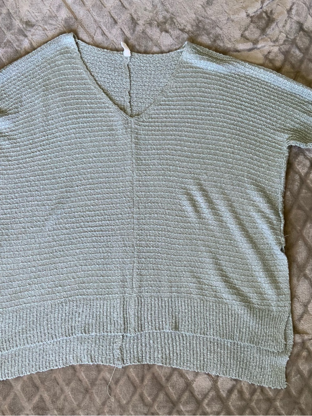 Wishlist Light Sage Green Waffle Knit Boatneck Sweater - Picture 4 of 10